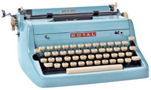 Blue Typewriter